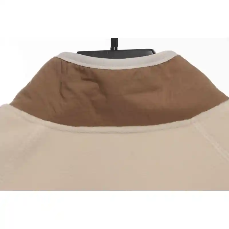 Patagonia Chest Pocket Polar Fleece Stand Collar Jacket Khaki