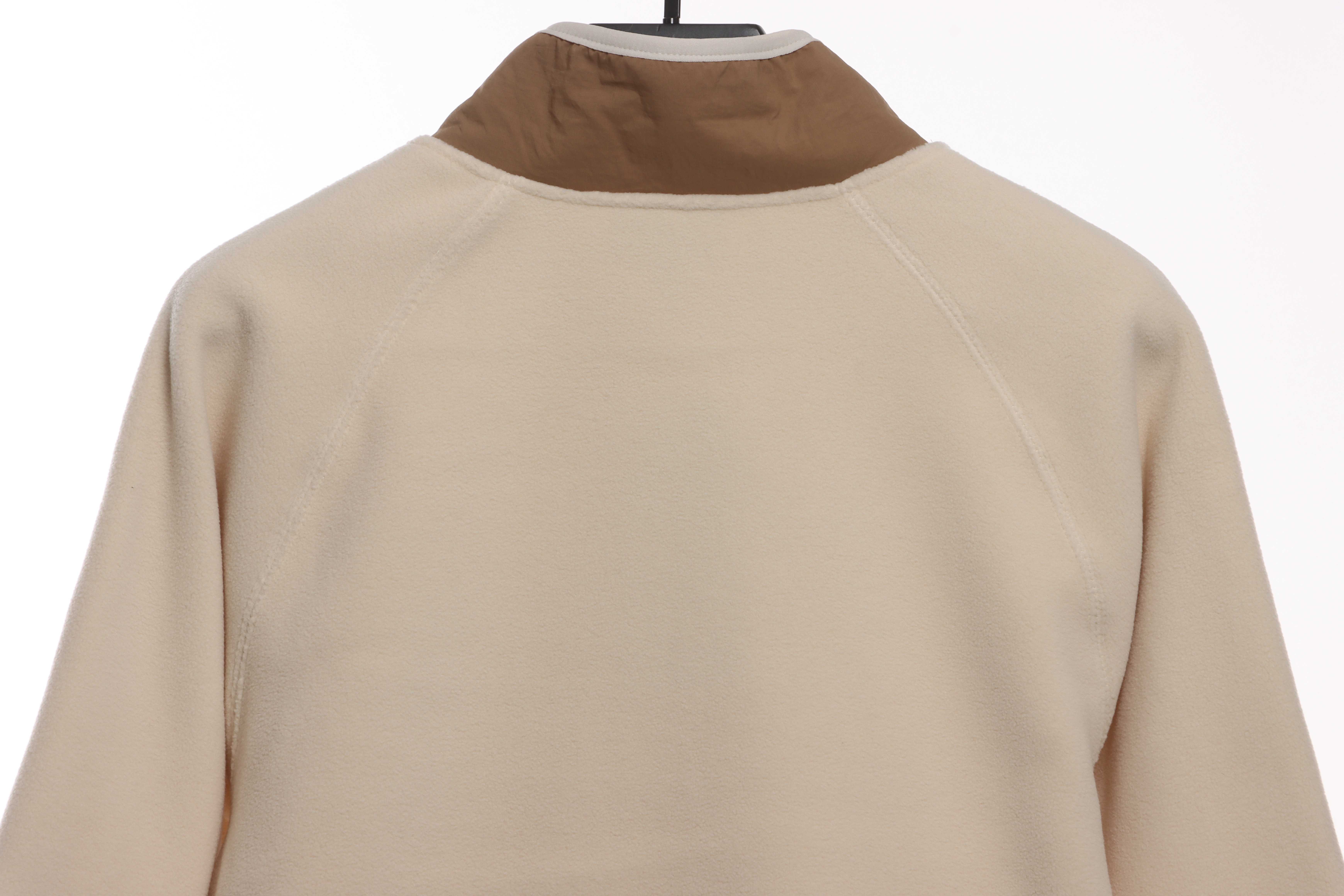 Patagonia Chest Pocket Polar Fleece Stand Collar Jacket Khaki