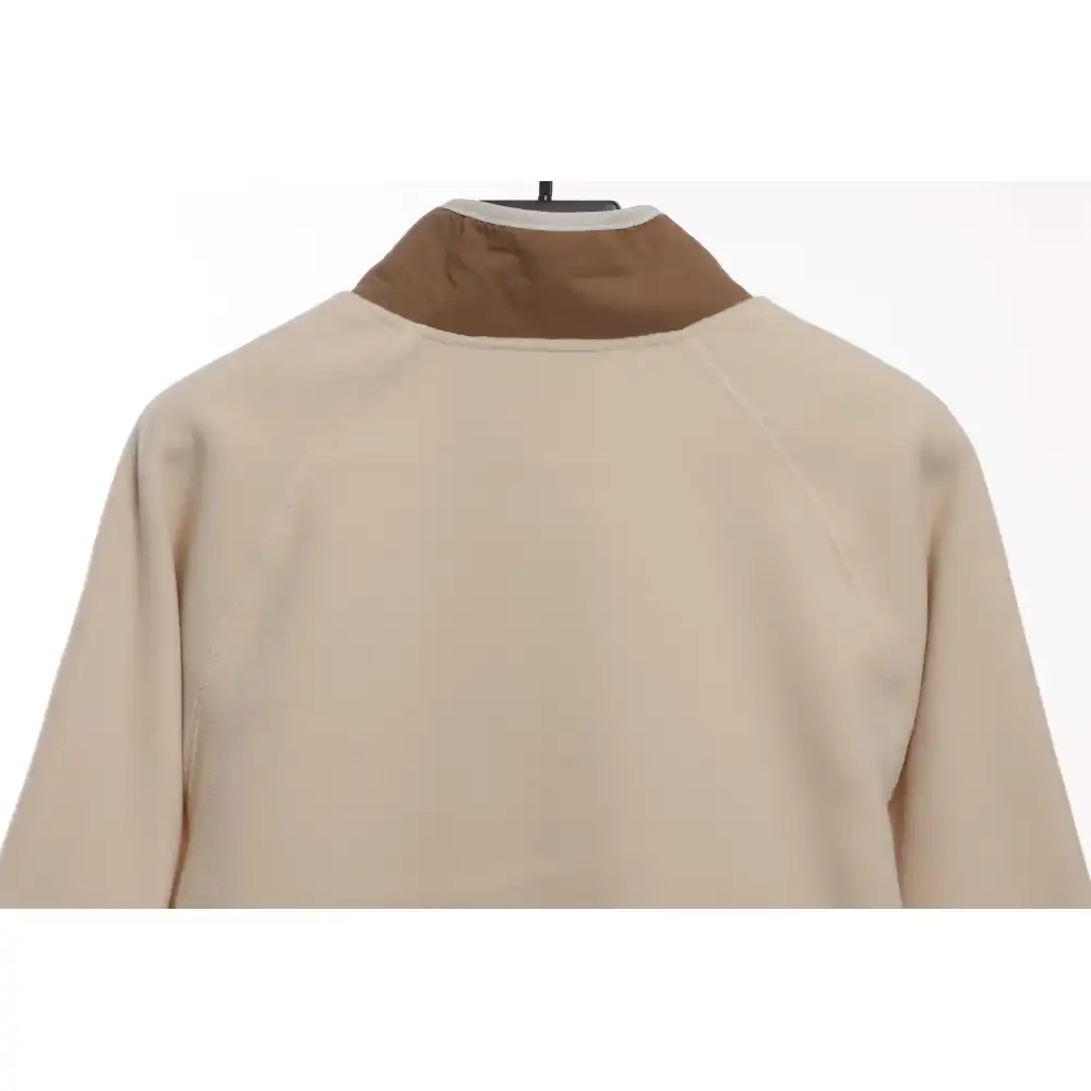 Patagonia Chest Pocket Polar Fleece Stand Collar Jacket Khaki