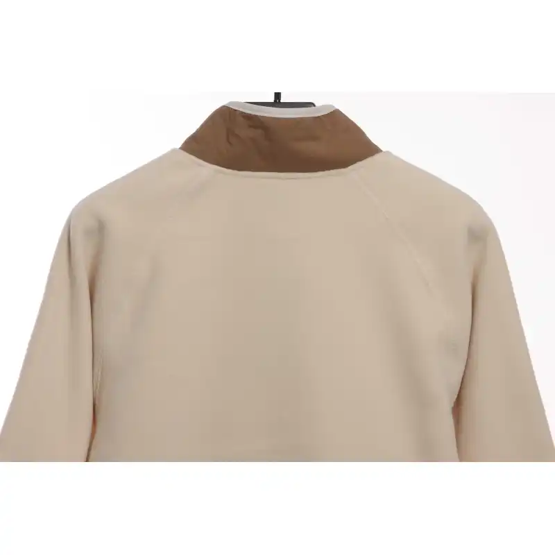 Patagonia Chest Pocket Polar Fleece Stand Collar Jacket Khaki