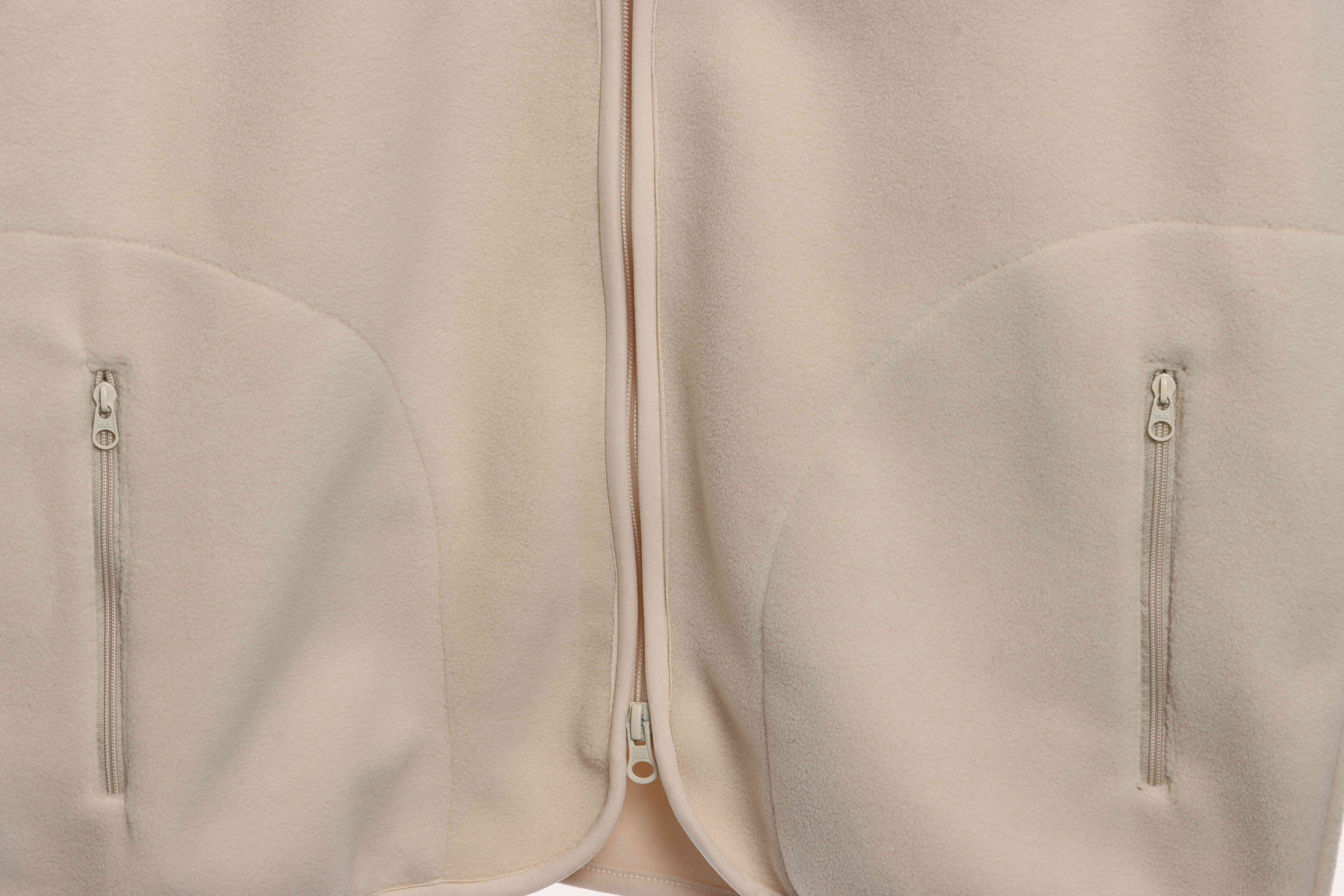 Patagonia Chest Pocket Polar Fleece Stand Collar Jacket Khaki