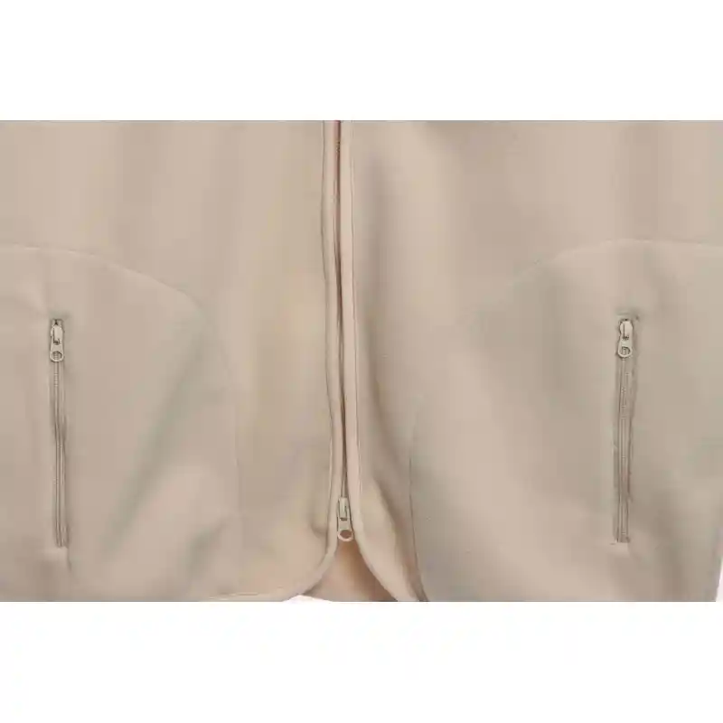 Patagonia Chest Pocket Polar Fleece Stand Collar Jacket Khaki