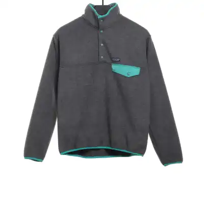 Patagonia Contrast Color Pocket Fleece Grey Green 01