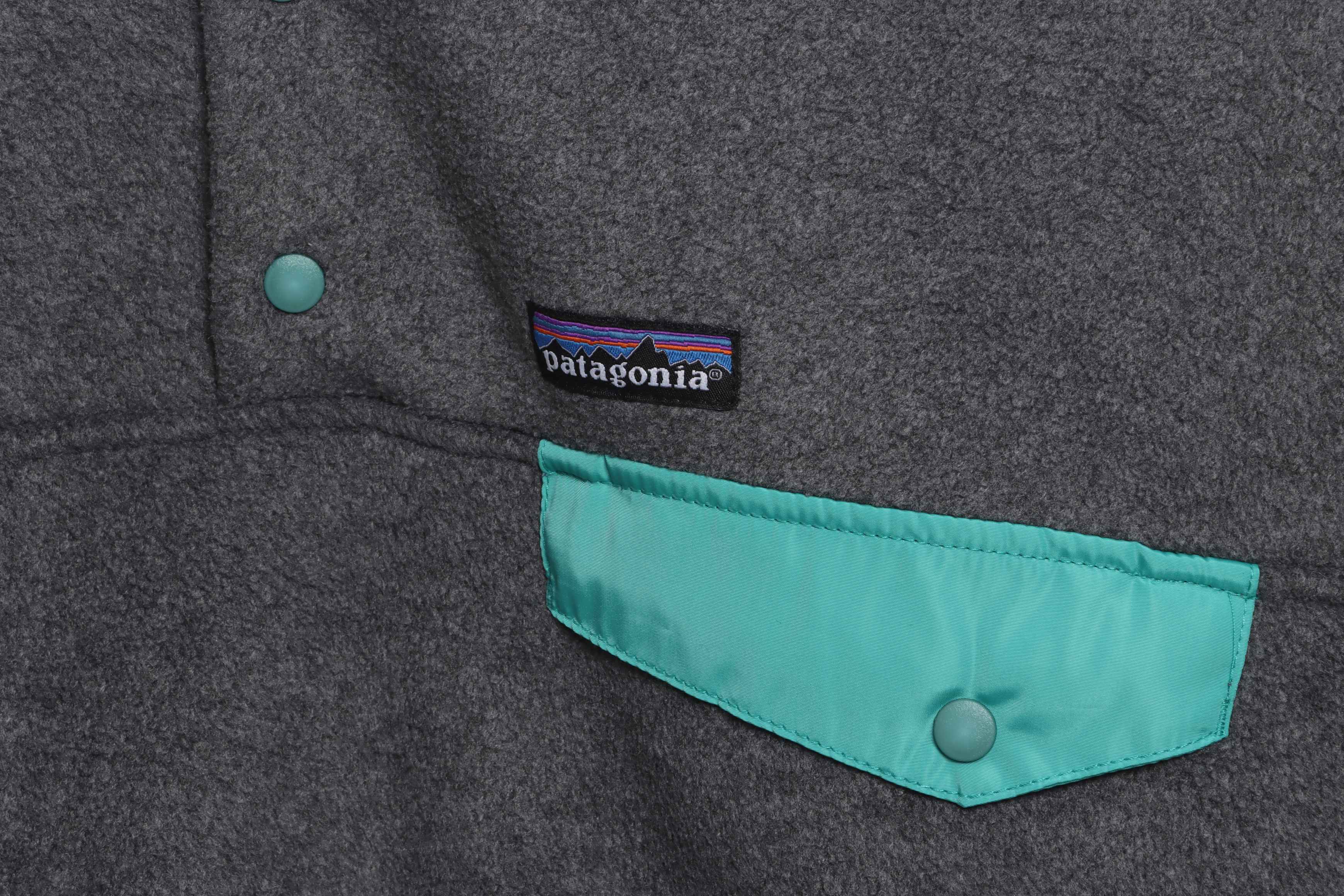 Patagonia Contrast Color Pocket Fleece Grey Green