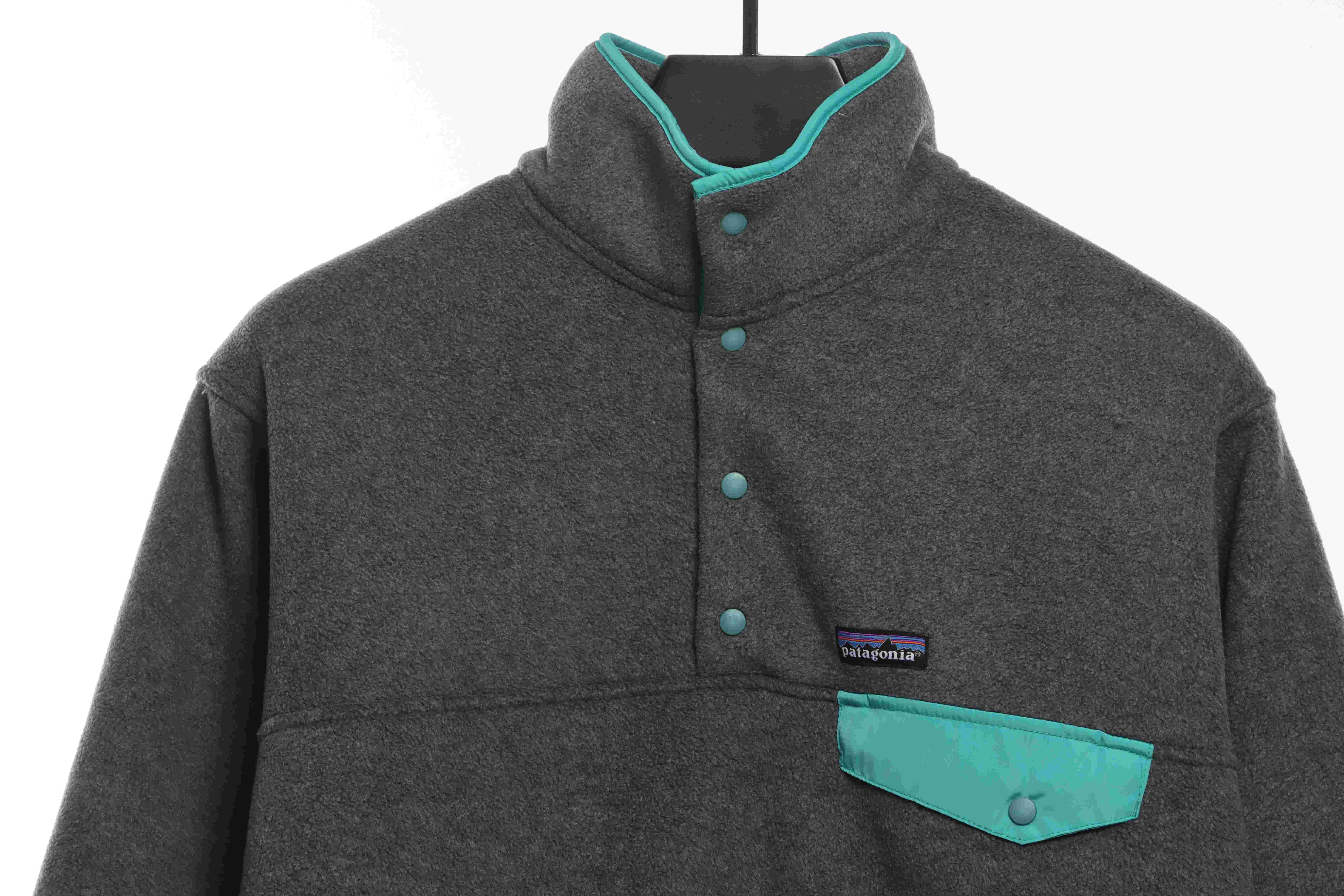 Patagonia Contrast Color Pocket Fleece Grey Green