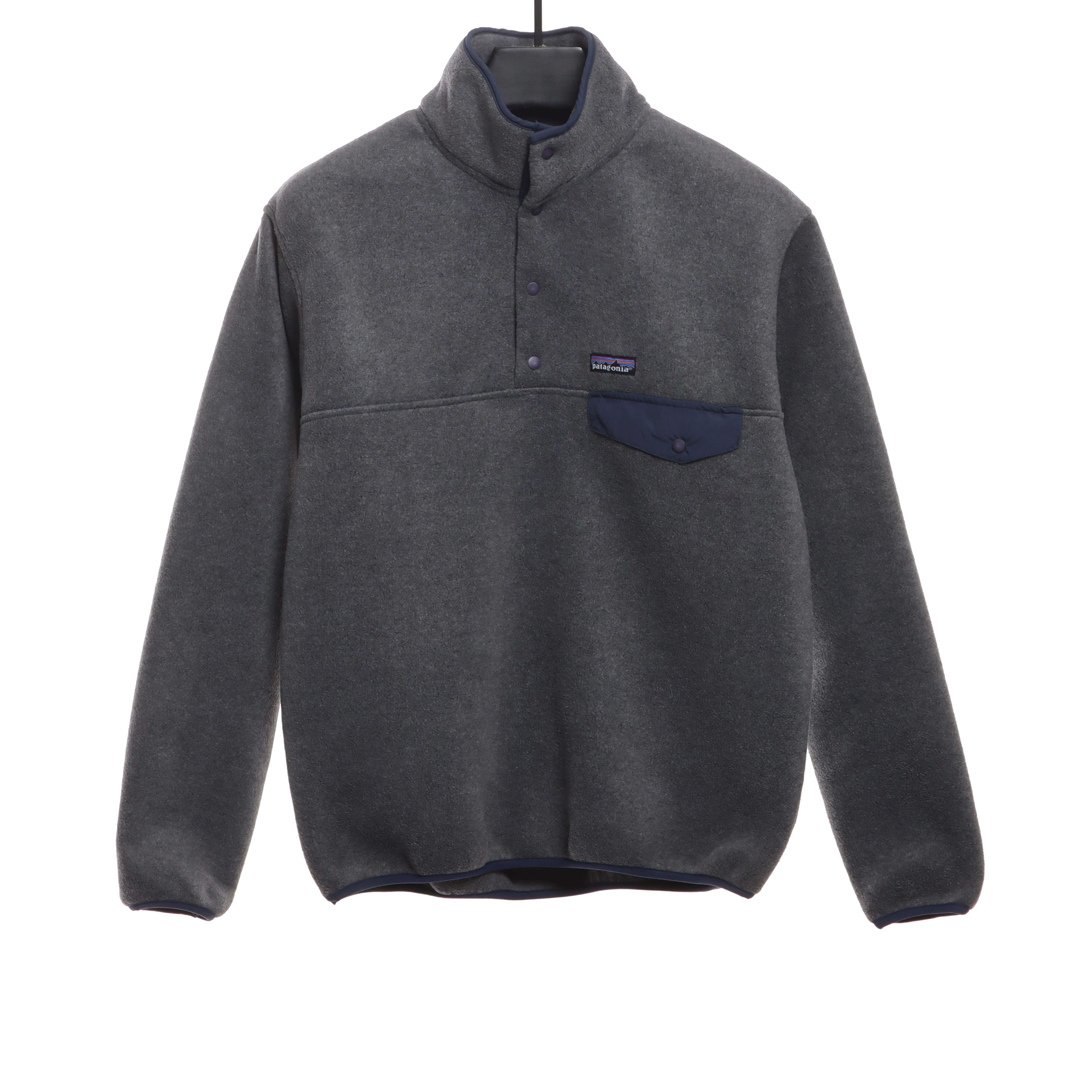 Patagonia Contrast Color Pocket Fleece Grey Purple