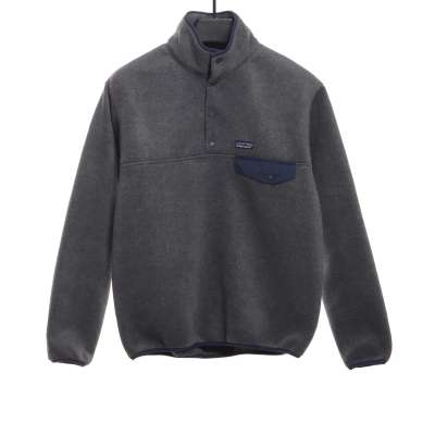 Patagonia Contrast Color Pocket Fleece Grey Purple 01
