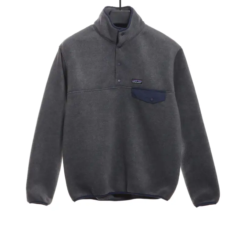 Patagonia Contrast Color Pocket Fleece Grey Purple