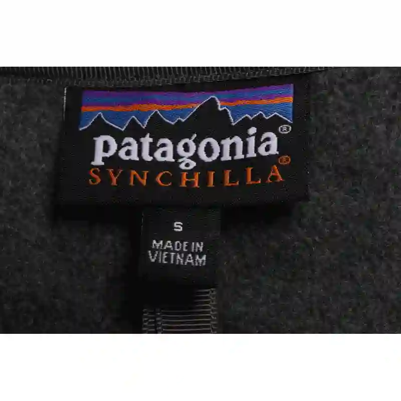Patagonia Contrast Color Pocket Fleece Grey Purple