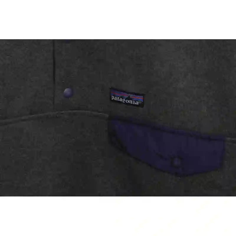 Patagonia Contrast Color Pocket Fleece Grey Purple