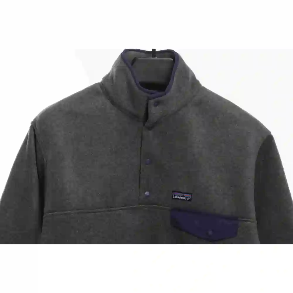 Patagonia Contrast Color Pocket Fleece Grey Purple