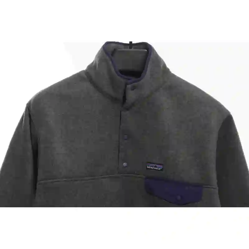 Patagonia Contrast Color Pocket Fleece Grey Purple