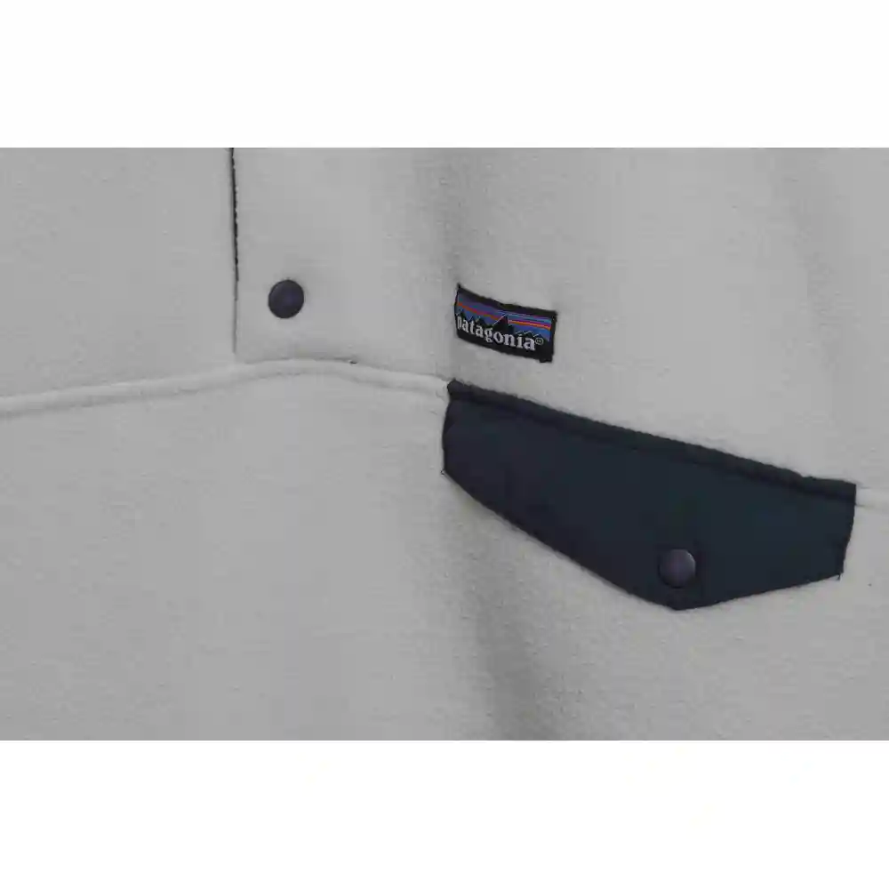Patagonia Contrast Color Pocket Fleece White