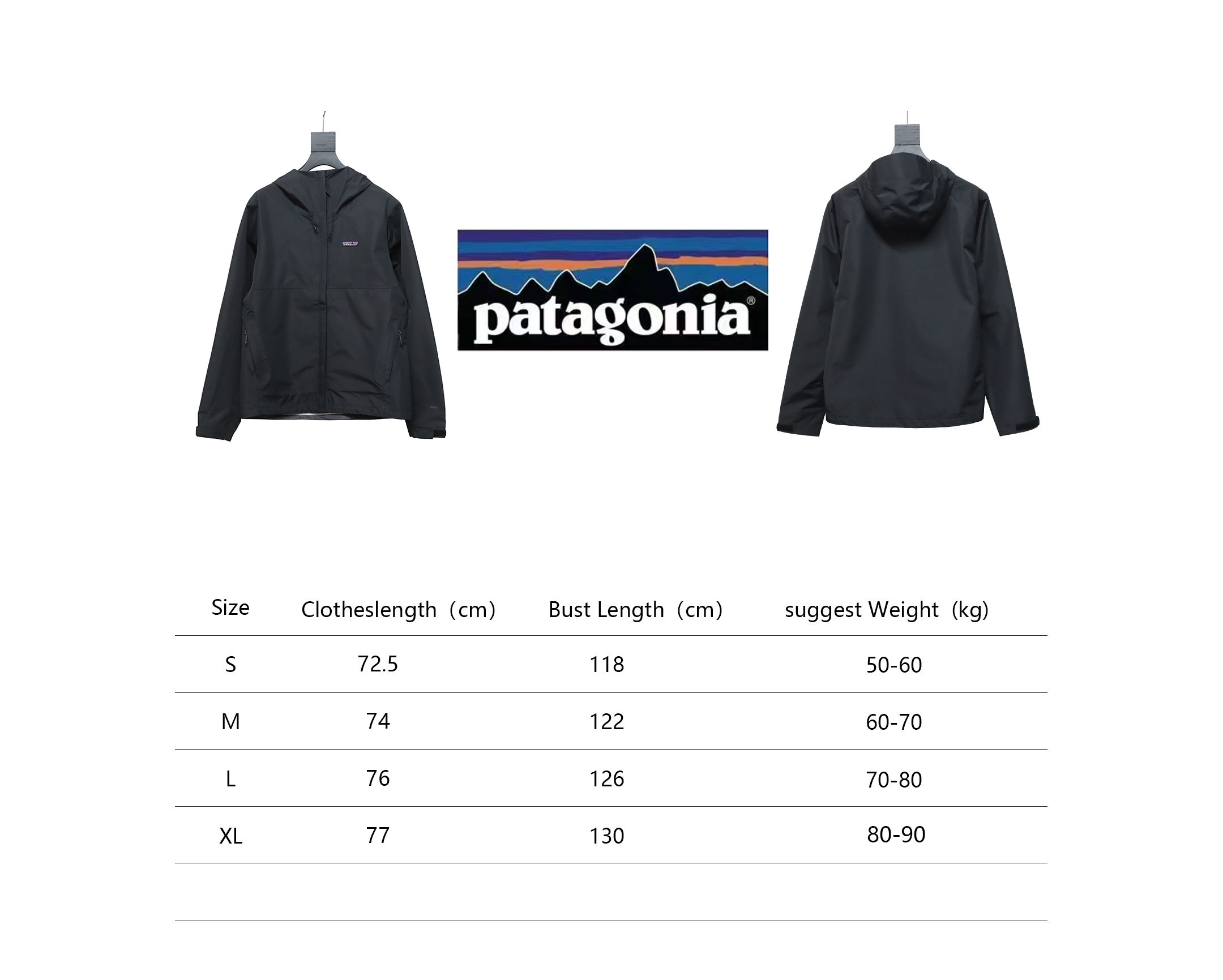 Patagonia Basics Logo Jacket Zip-Up Jacket Black