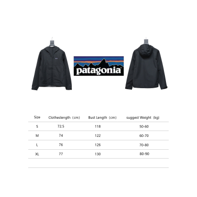 Patagonia Basics Logo Jacket Zip-Up Jacket Black 02