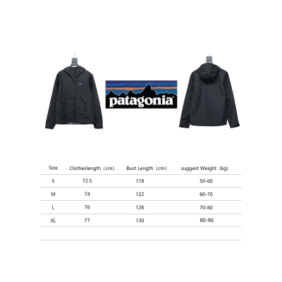 Patagonia Basics Logo Jacket Zip-Up Jacket Black 02