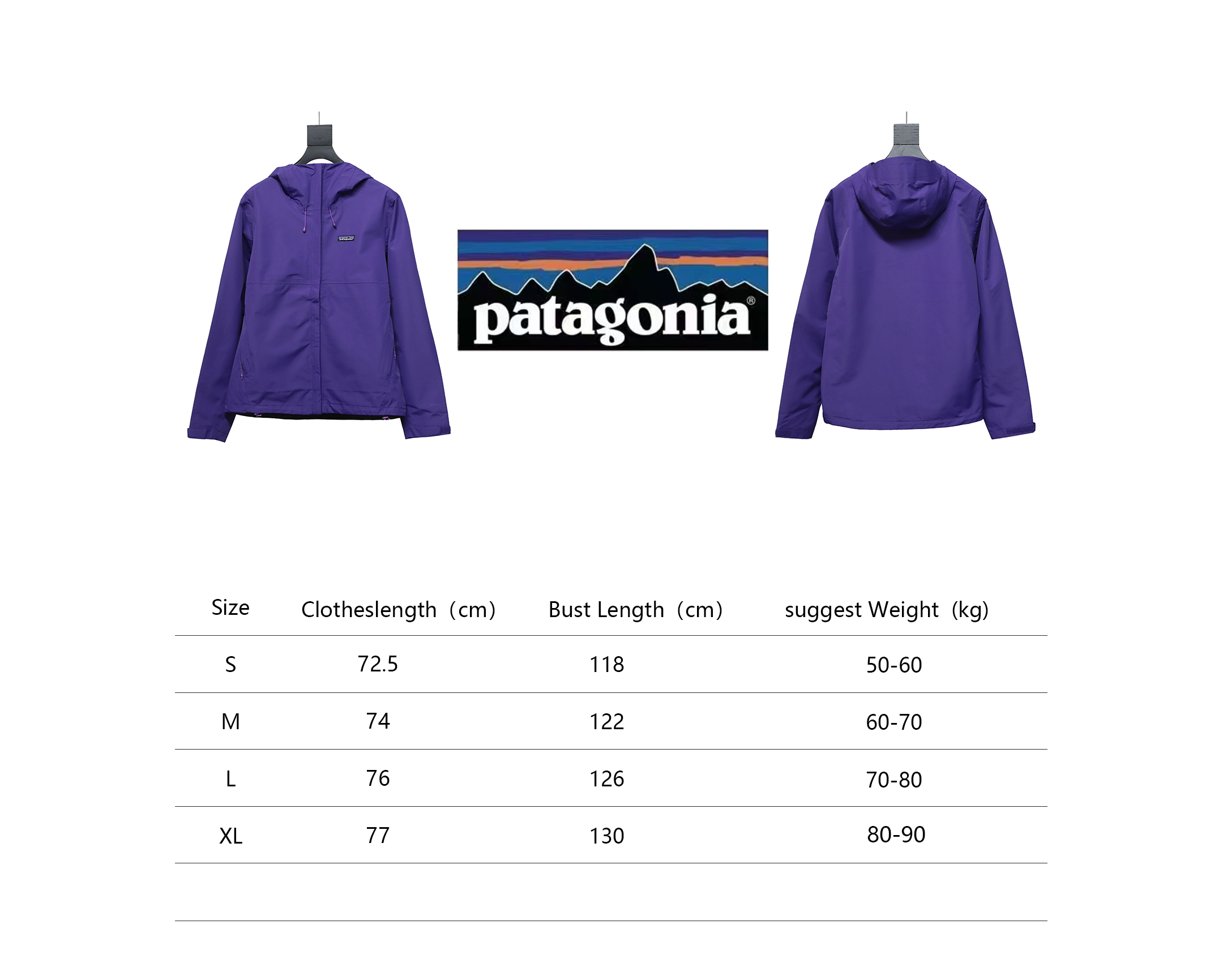 Patagonia Basics Logo Jacket Zip-Up Jacket Purple
