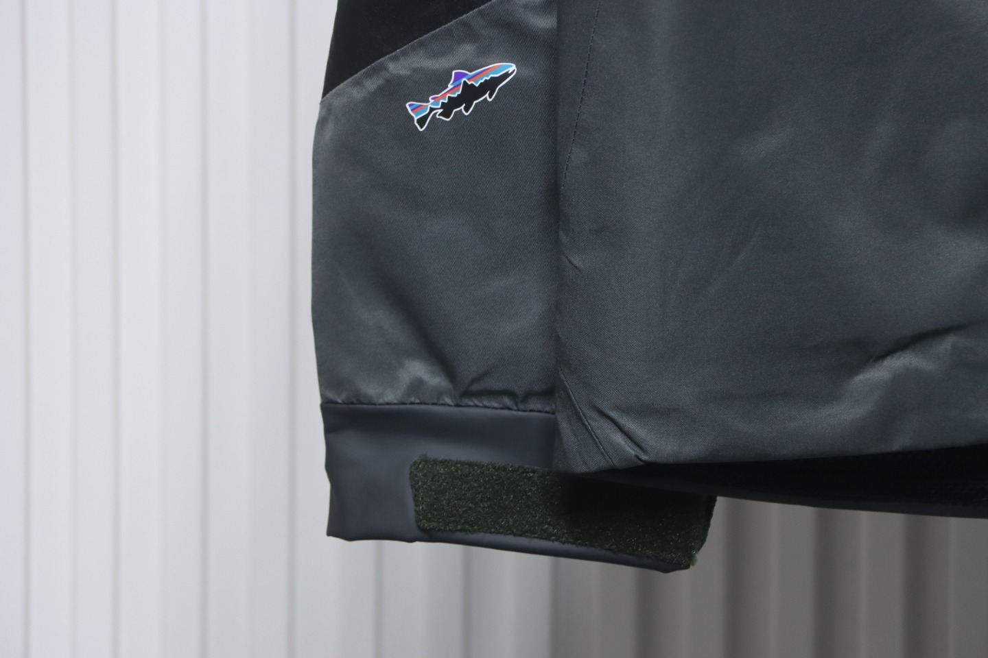 Patagonia Shark Mountain Logo Fully Rubberized Jacket Black