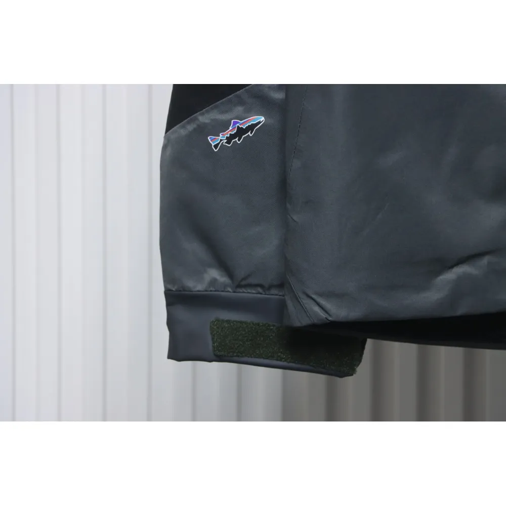 Patagonia Shark Mountain Logo Fully Rubberized Jacket Black