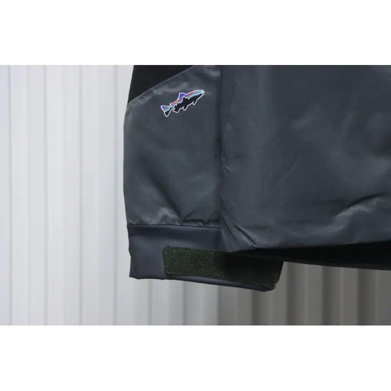 Patagonia Shark Mountain Logo Fully Rubberized Jacket Black