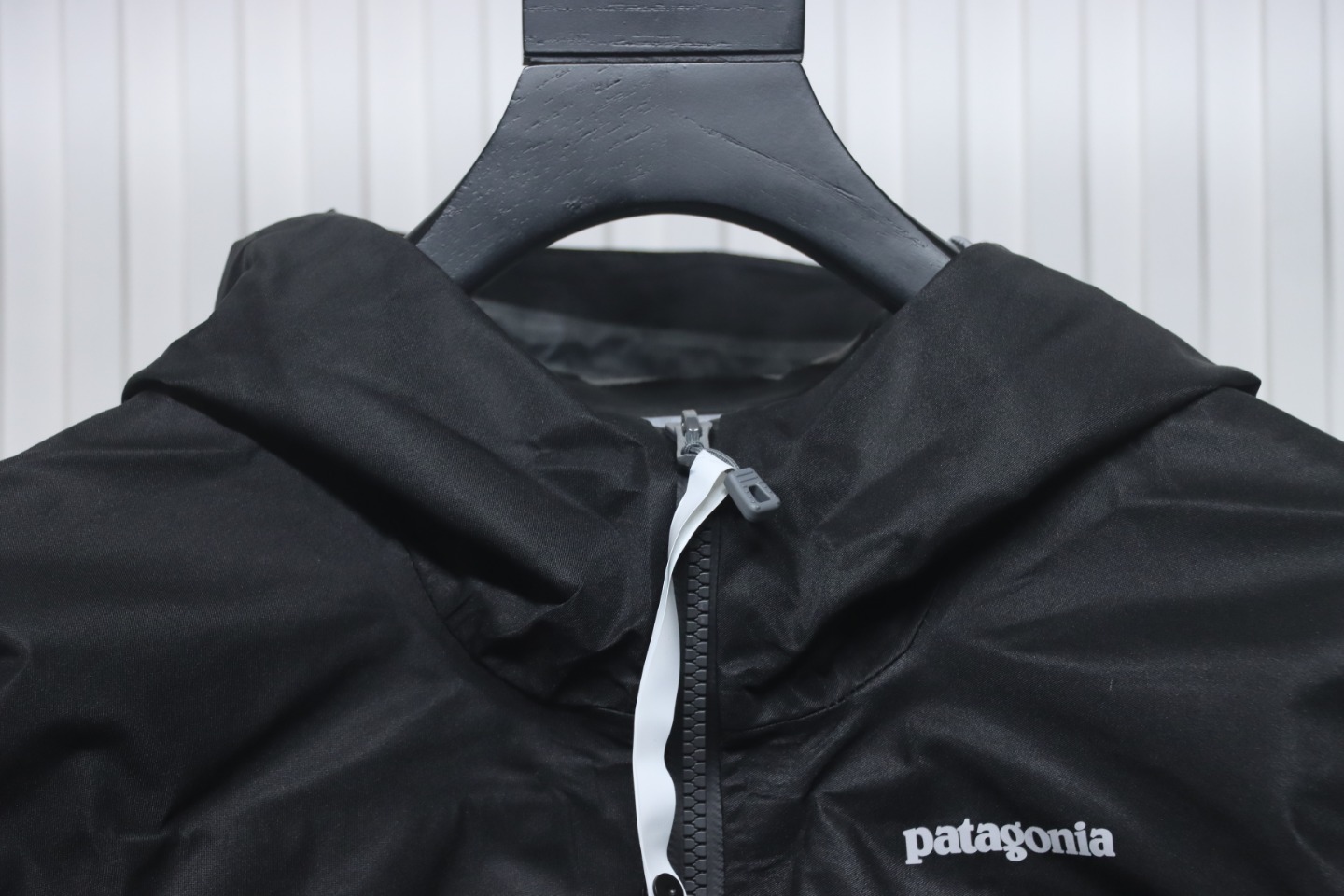 Patagonia Shark Mountain Logo Fully Rubberized Jacket Black