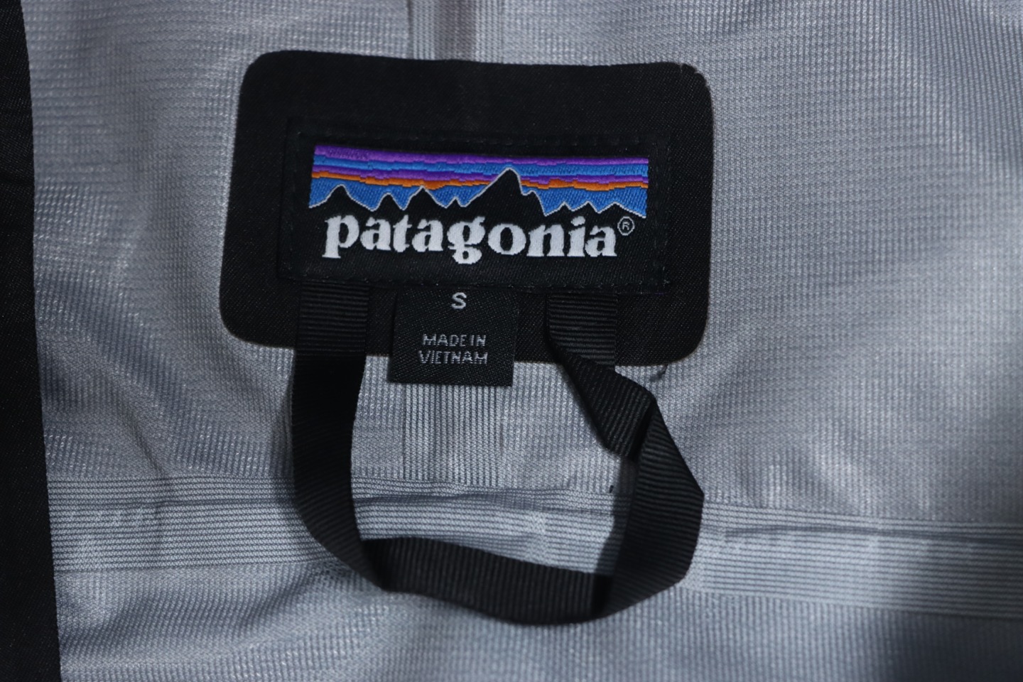 Patagonia Shark Mountain Logo Fully Rubberized Jacket Black