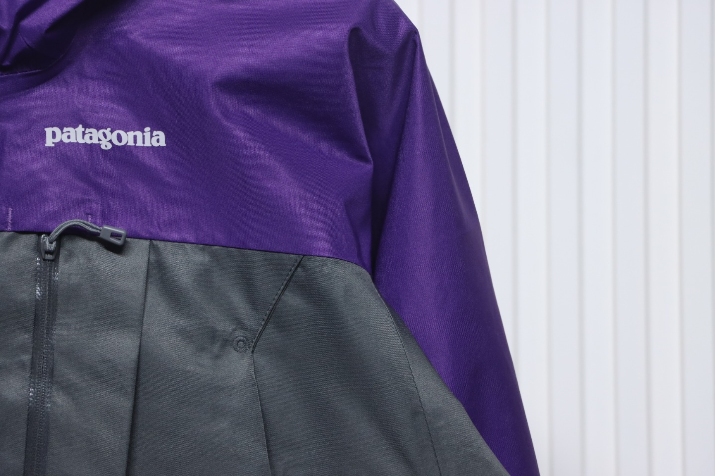 Patagonia Shark Mountain Logo Fully Rubberized Jacket Purple