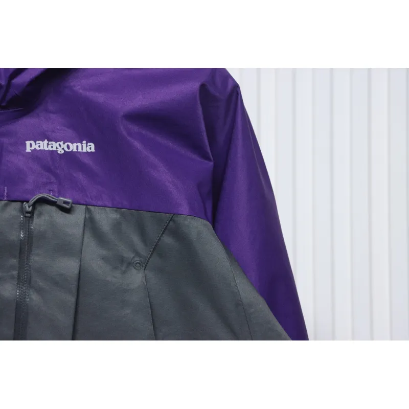 Patagonia Shark Mountain Logo Fully Rubberized Jacket Purple