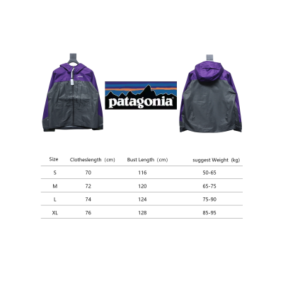 Patagonia Shark Mountain Logo Fully Rubberized Jacket Purple 02