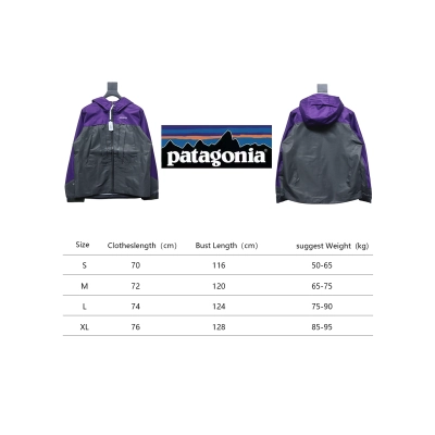 Patagonia Shark Mountain Logo Fully Rubberized Jacket Purple 02
