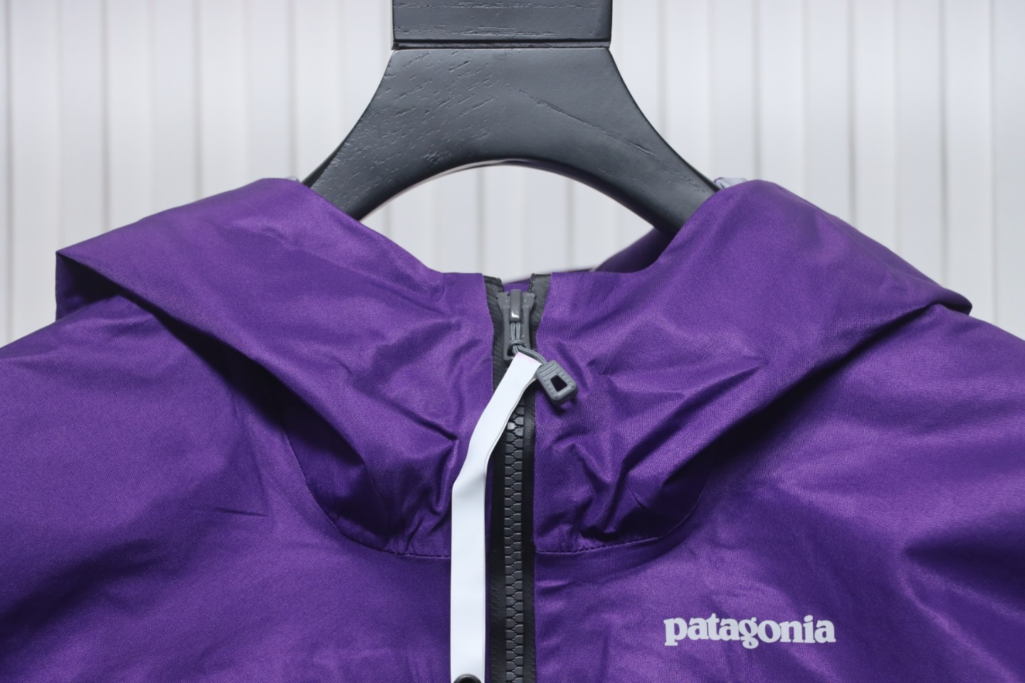 Patagonia Shark Mountain Logo Fully Rubberized Jacket Purple