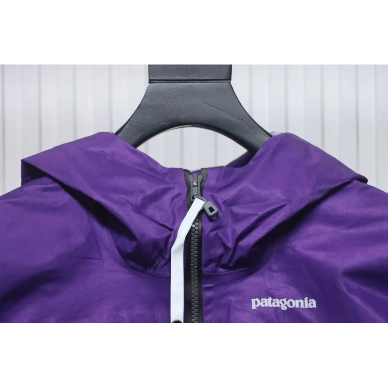 Patagonia Shark Mountain Logo Fully Rubberized Jacket Purple