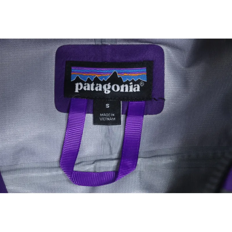 Patagonia Shark Mountain Logo Fully Rubberized Jacket Purple