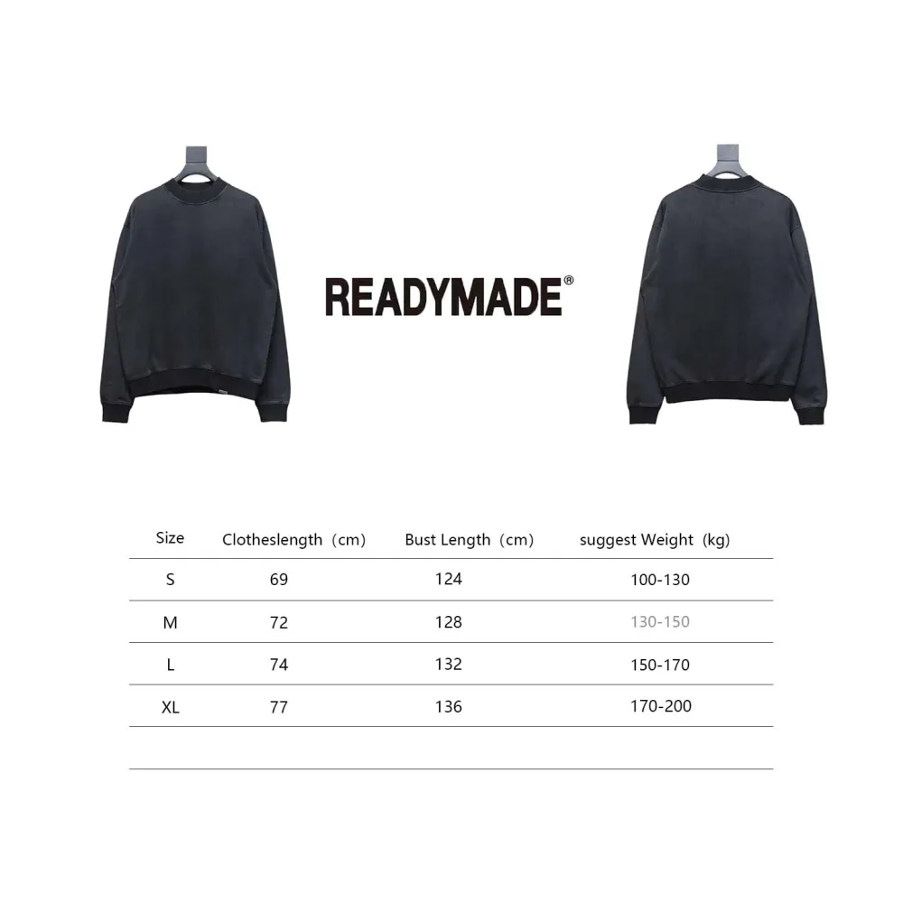 Represent 24FW Basic Washed Distressed Crew Neck Hoodie