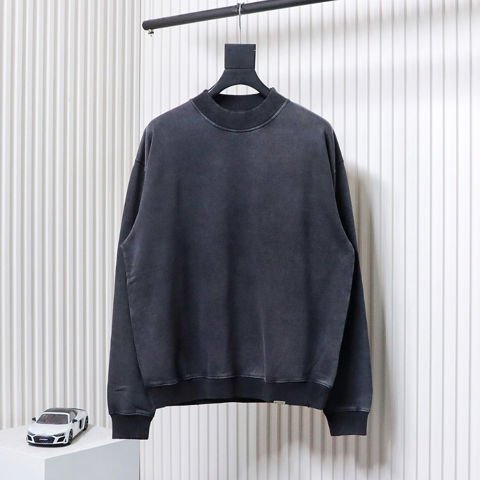 Represent 24FW Basic Washed Distressed Crew Neck Hoodie