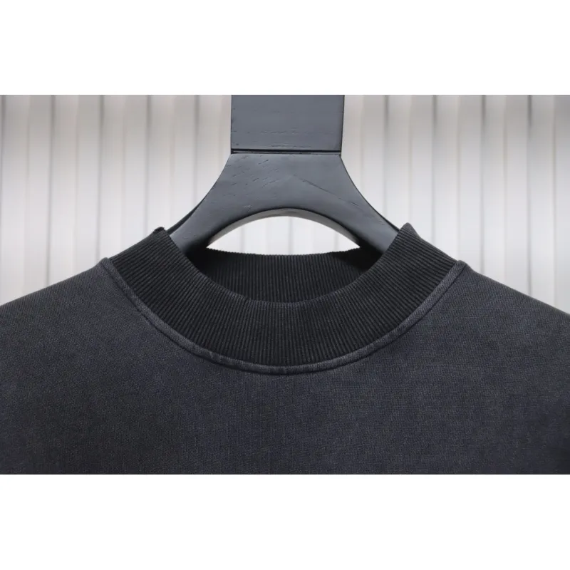 Represent 24FW Basic Washed Distressed Crew Neck Hoodie