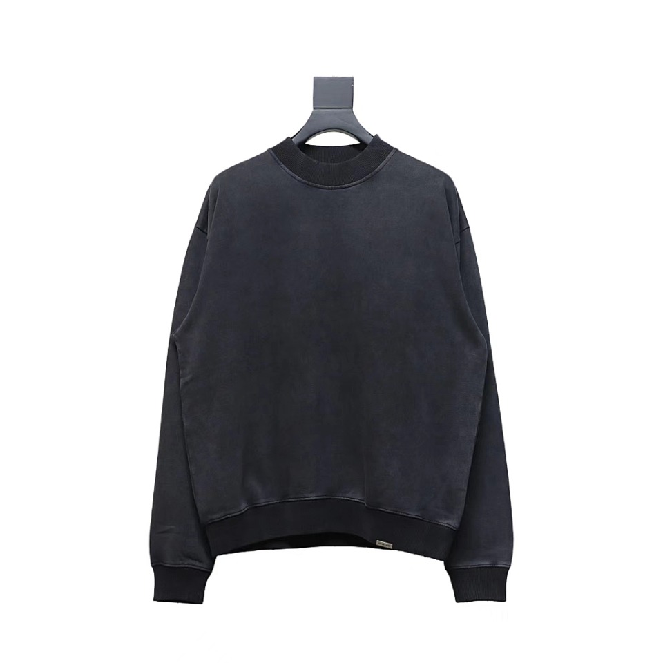 Represent 24FW Basic Washed Distressed Crew Neck Hoodie