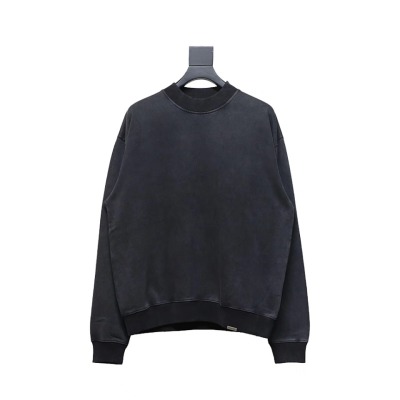 Represent 24FW Basic Washed Distressed Crew Neck Hoodie 01