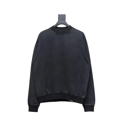 Represent 24FW Basic Washed Distressed Crew Neck Hoodie 01