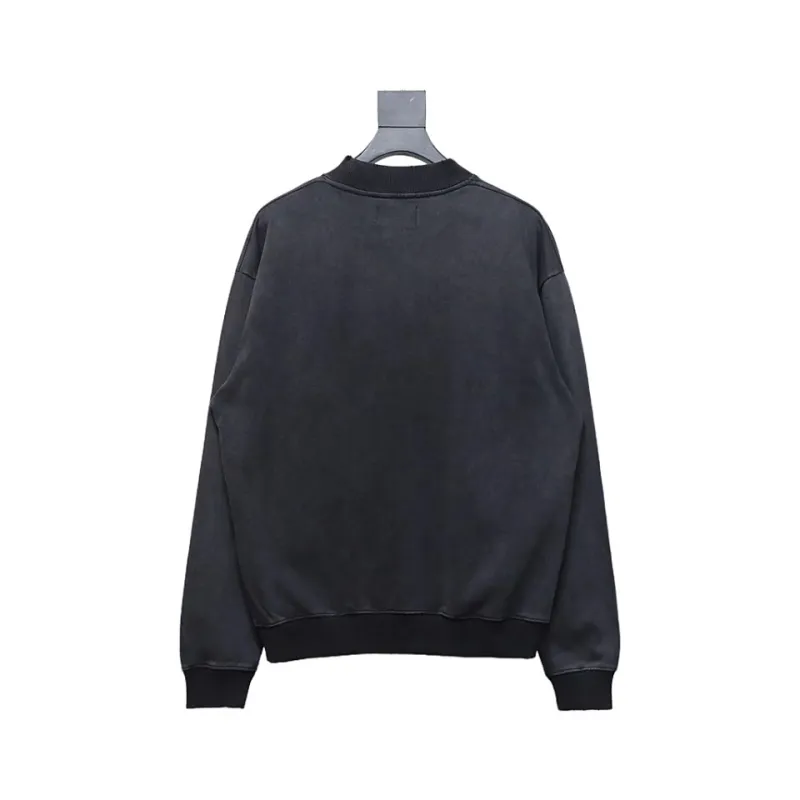 Represent 24FW Basic Washed Distressed Crew Neck Hoodie