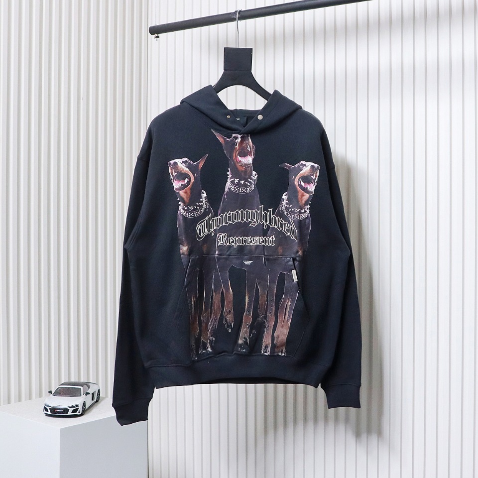 Represent 24FW Doberman Hooded Hoodie