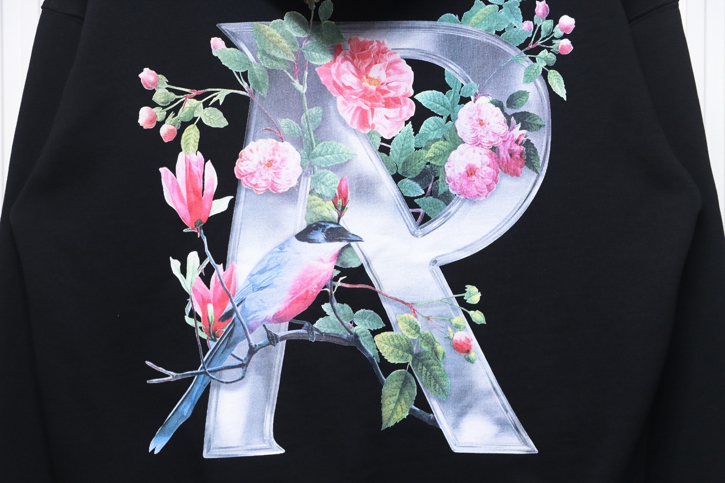 Represent 24FW Floral Hooded Hoodie Black