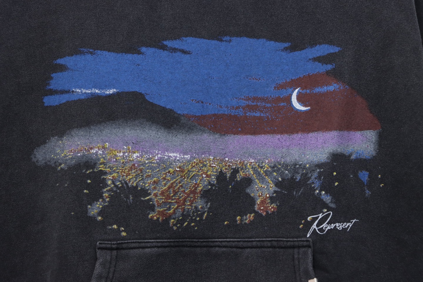 Represent 24FW Night View Hooded Hoodie