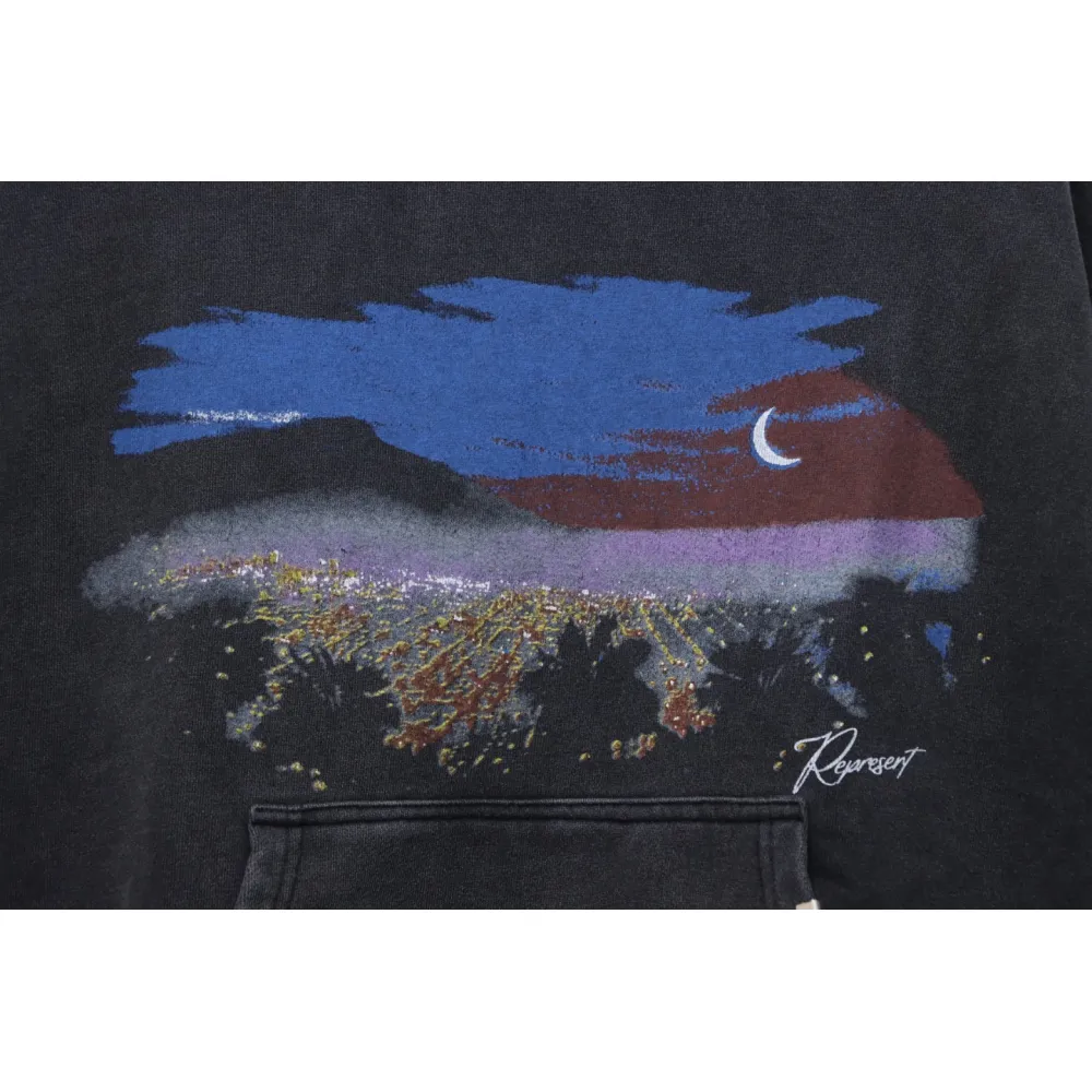 Represent 24FW Night View Hooded Hoodie