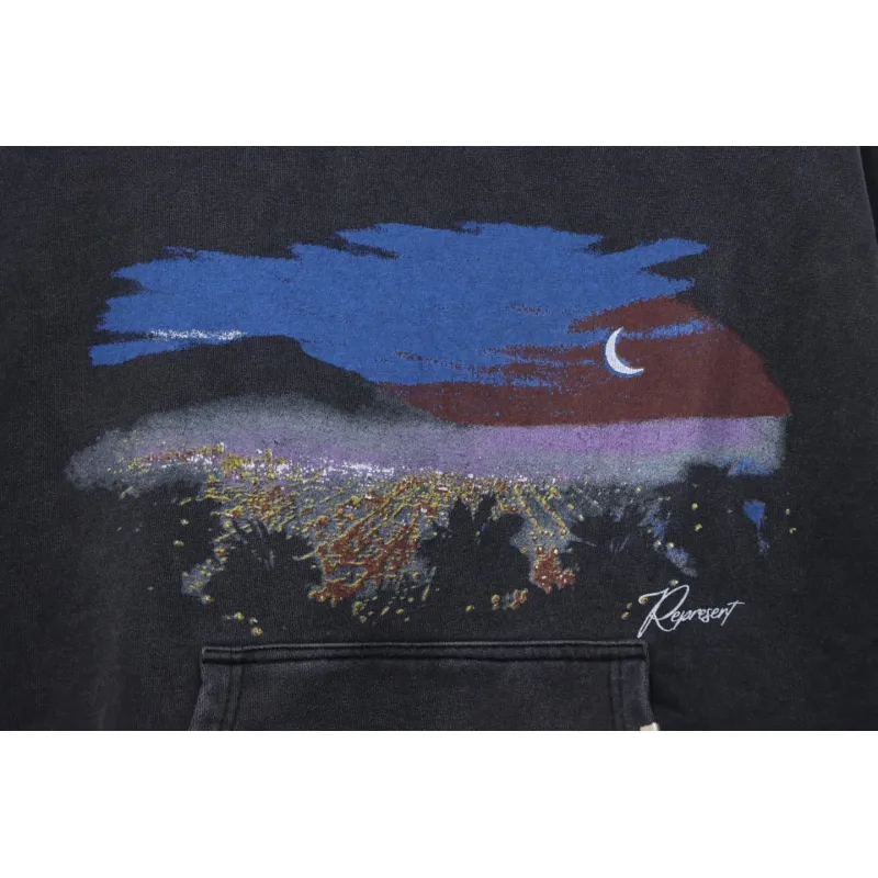 Represent 24FW Night View Hooded Hoodie