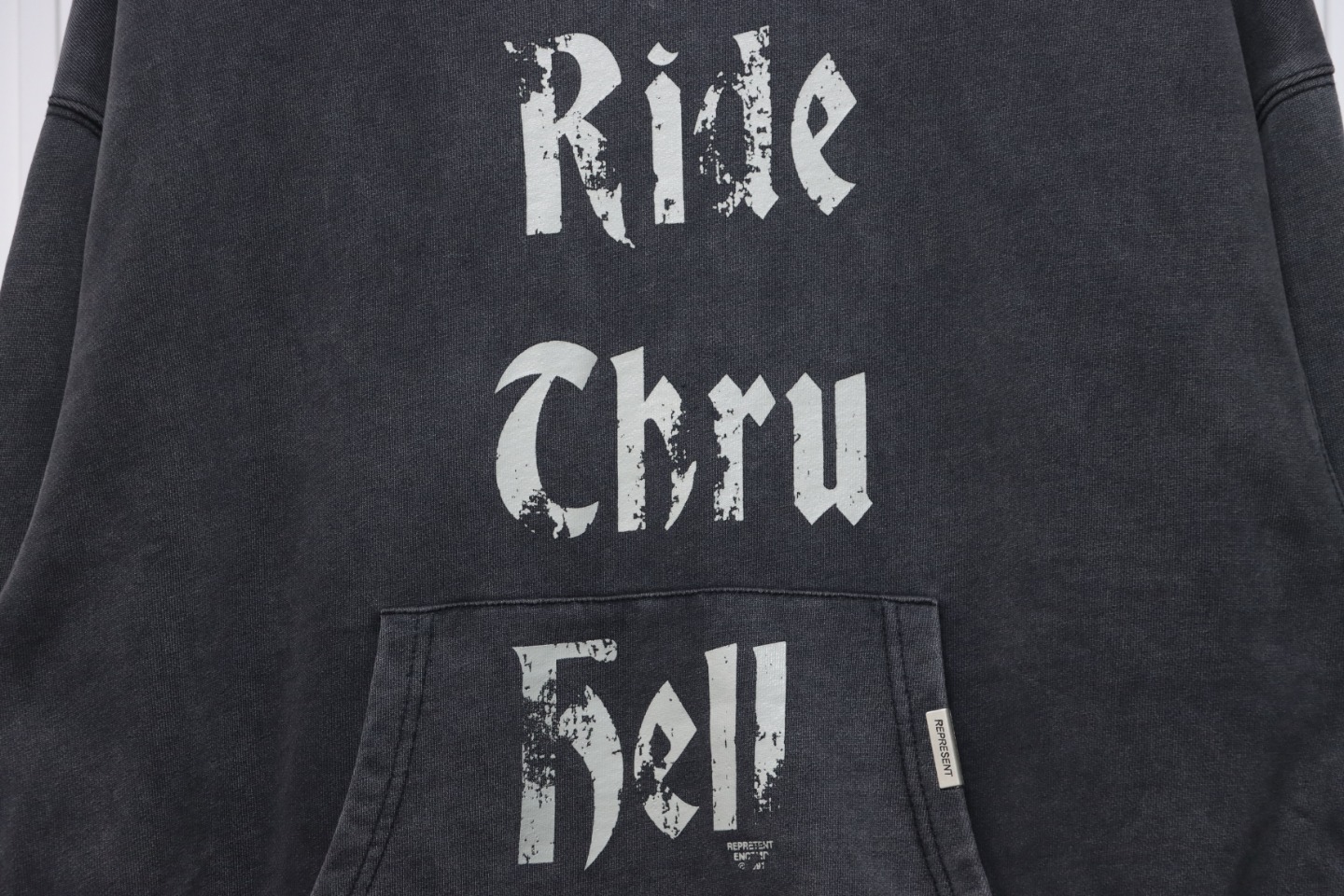 Represent 24FW Washed Lettering Hoodie