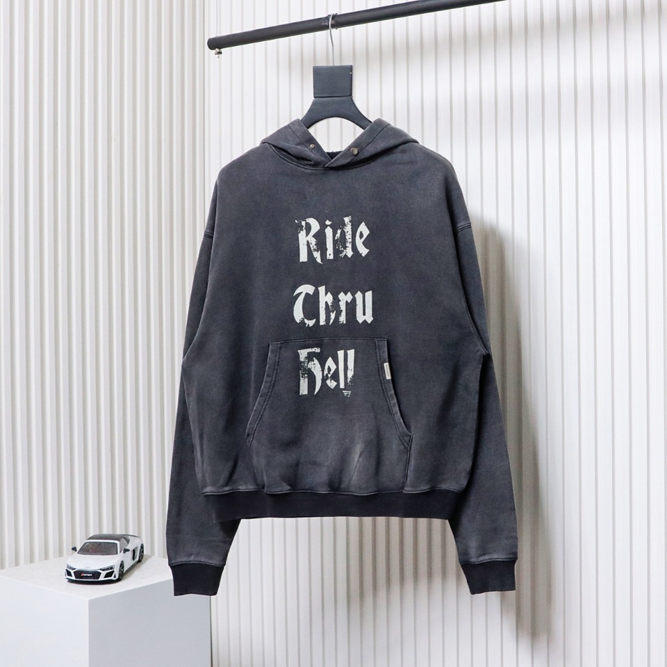 Represent 24FW Washed Lettering Hoodie