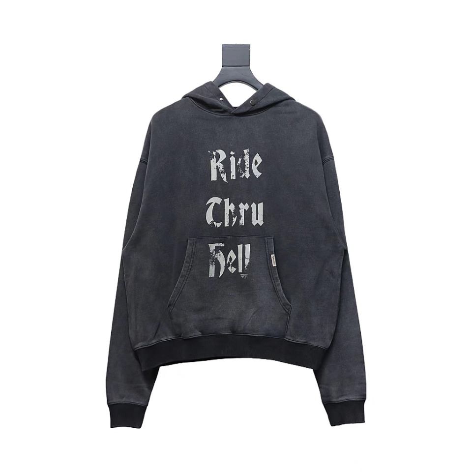 Represent 24FW Washed Lettering Hoodie