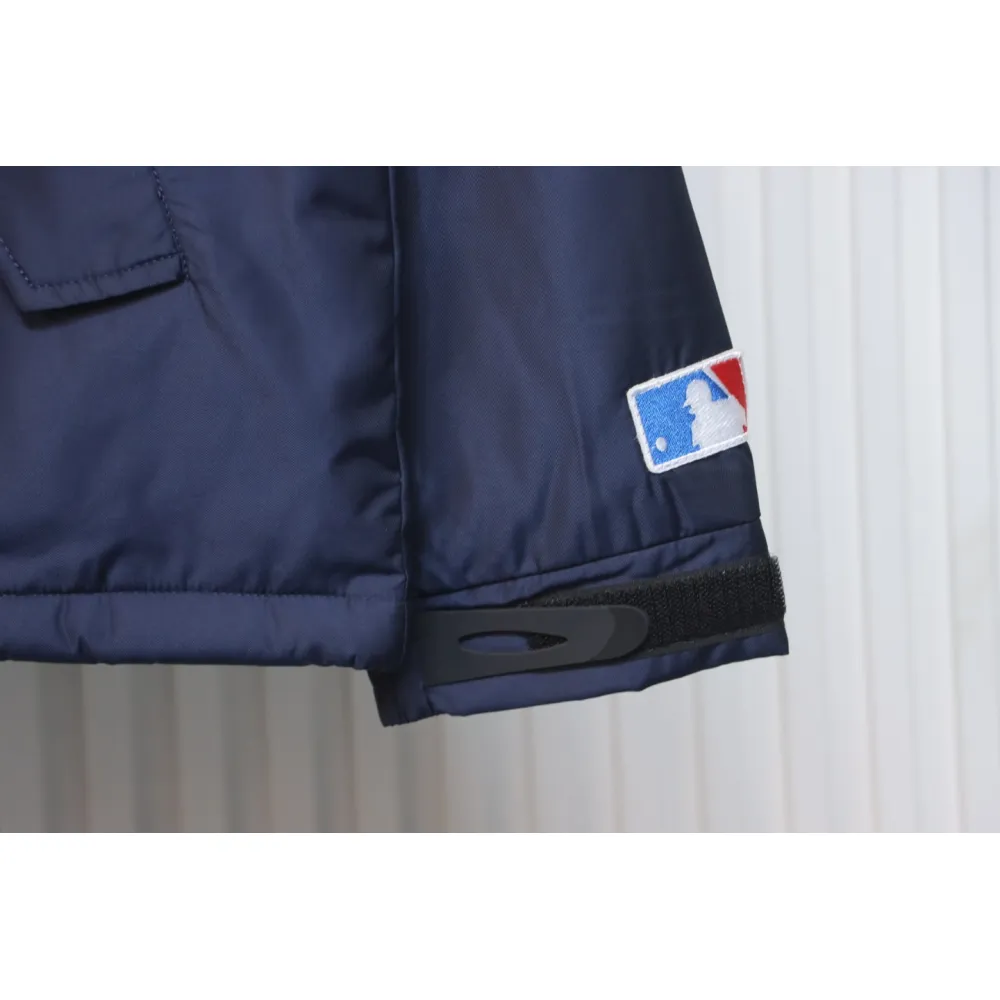 Supreme x MLB 24FW Co-Branded Hooded Zip-Up Jacket Blue