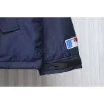 Supreme x MLB 24FW Co-Branded Hooded Zip-Up Jacket Blue